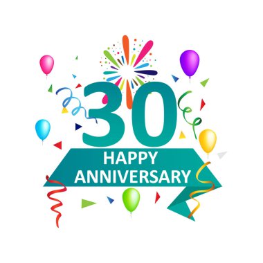 Mutlu Doğum günü Tipografi vektör tasarımı tebrik kartları ve afiş balon, konfeti, Doğum günü kutlaması için tasarım şablonu ile için. vektör çizim