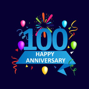 Mutlu Doğum günü Tipografi vektör tasarımı tebrik kartları ve afiş balon, konfeti, Doğum günü kutlaması için tasarım şablonu ile için. vektör çizim