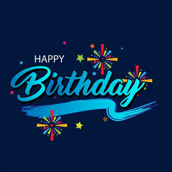 Szczęśliwy Urodziny Wektor Projektowania Typografii Dla Karty Pozdrowieniami Plakat Balonu — Wektor stockowy