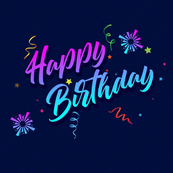 Feliz Cumpleaños Tipografía Vector Diseño Para Tarjetas Felicitación Póster Con — Archivo Imágenes Vectoriales