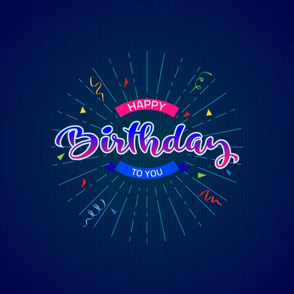 Happy Birthday Typografie Vektor Design Für Grußkarten Und Poster Mit — Stockvektor