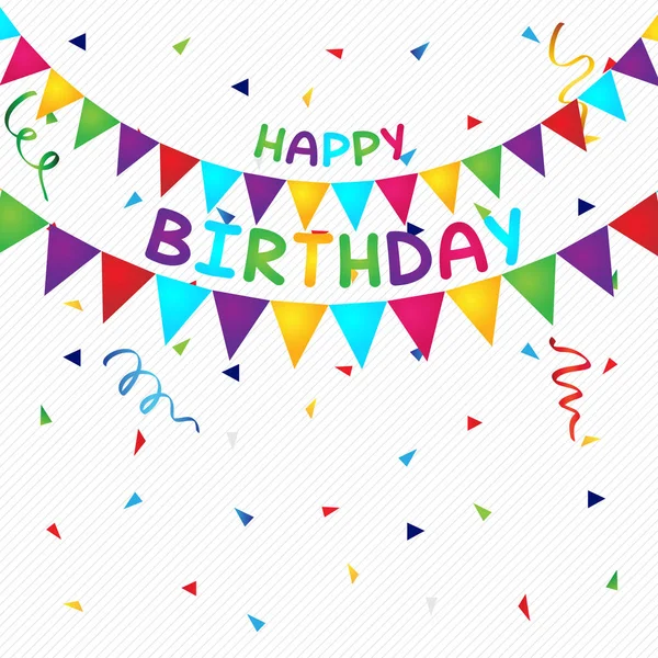 Feliz Cumpleaños Tipografía Vector Diseño Para Tarjetas Felicitación Póster Con — Archivo Imágenes Vectoriales