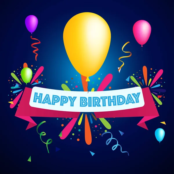 Feliz Cumpleaños Tipografía Vector Diseño Para Tarjetas Felicitación Póster Con — Archivo Imágenes Vectoriales