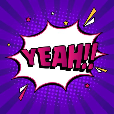 Renkli çizgi roman arka plan beyaz boş konuşma balonları popüler sanat tarzı farklı şekiller ile. Işınları, Radyal, noktalı resim, etkileri noktalı. Vektör çizim