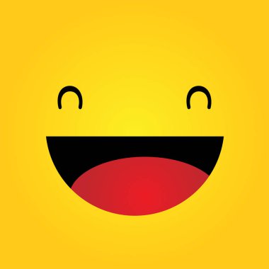 Simge vektör gülümse. mutluluk sembolü, gülümsemek yüz ifadesi, vektör çizim