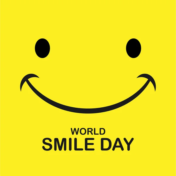 Internationale Dag Van Glimlach Smile Icon Vector Geluk Symbool Glimlach — Stockvector