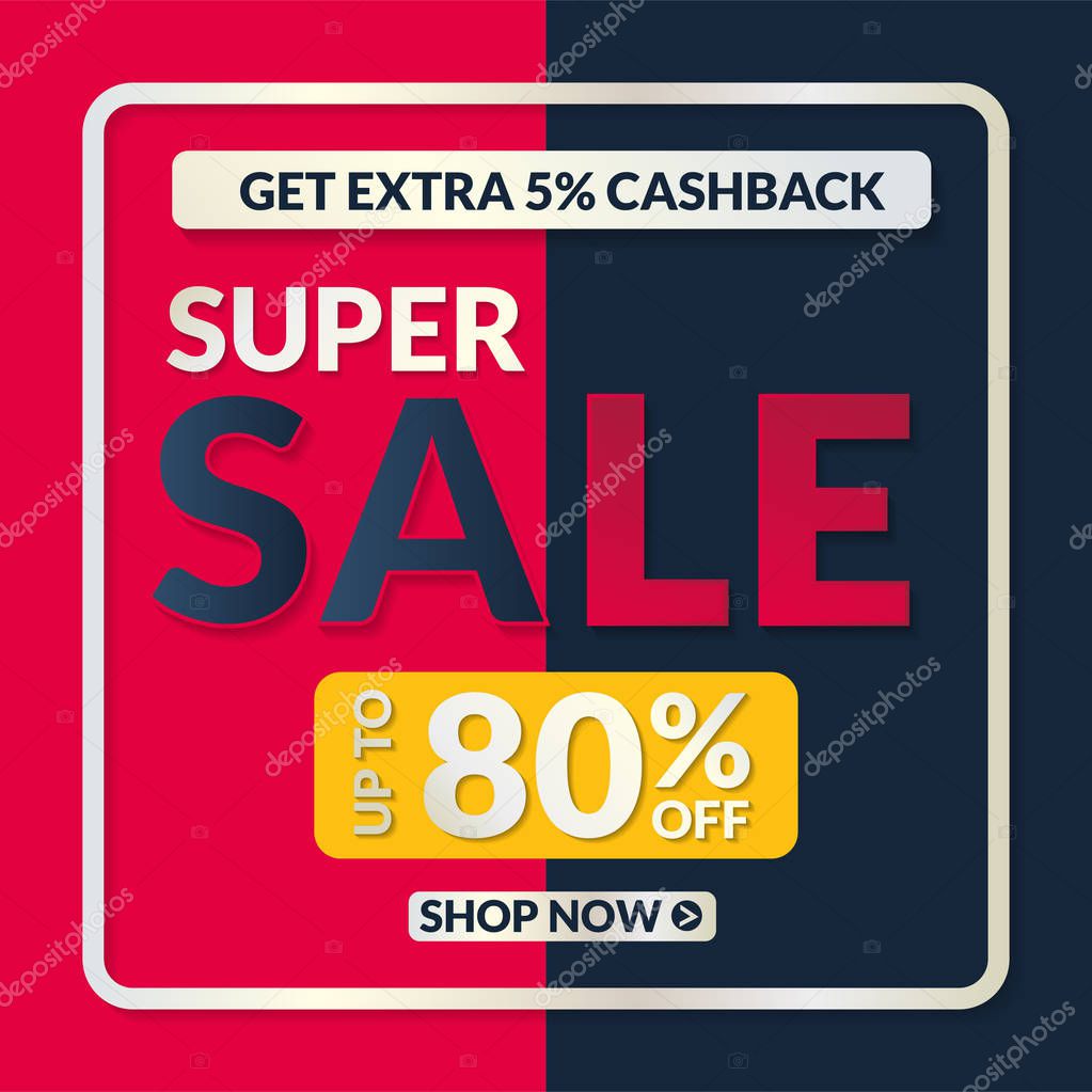 Sale Banner Template Background Big Sale Special Offer End Of Season Super Sale Banner Big Promotion Modern Sale Design Vector Illustration Premium Vector In Adobe Illustrator Ai Ai Format