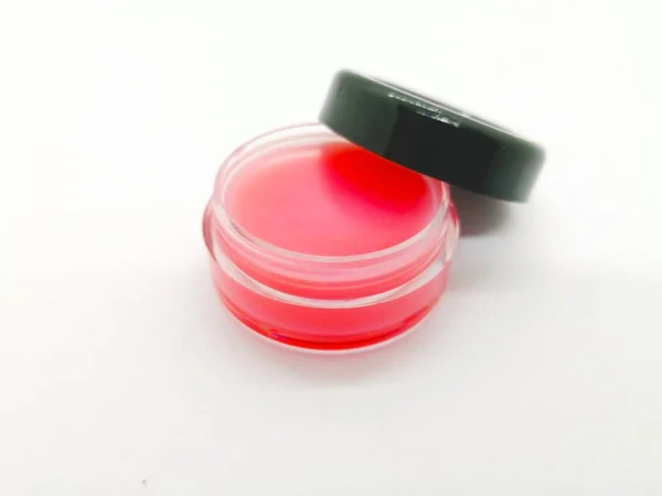 Medication Healthcare Fashion Concept Pink Lip Balm Transparent Small Box — Stock Photo, Image