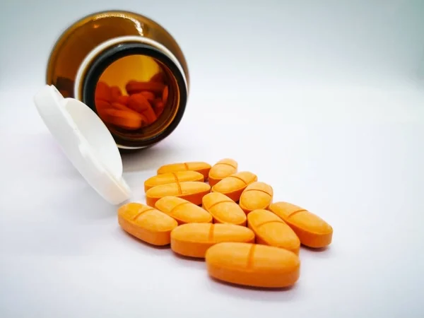 Concepto Medicación Salud Muchos Comprimidos Ovalados Paracetamol 500 Ibuprofeno 400 — Foto de Stock