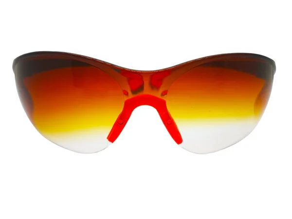 Mode Und Gesundheitskonzept Orangefarbene Sonnenbrille Mit Gestell Aus Braun Orangefarbenem — Stockfoto