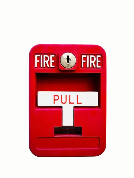 Alarm Czerwony Ogień Pole Dla Systemu Ostrzegania Zabezpieczeń Pociągnij Niebezpieczeństwo — Zdjęcie stockowe