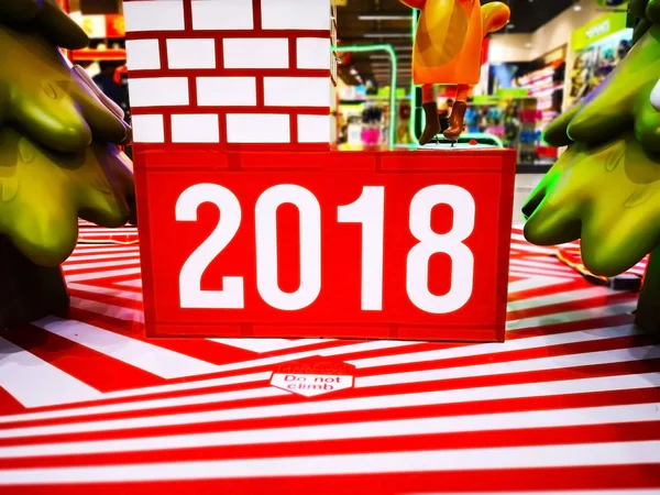 Frohe Weihnachten Und Ein Gutes Neues Jahr 2018 Hintergrund — Stockfoto