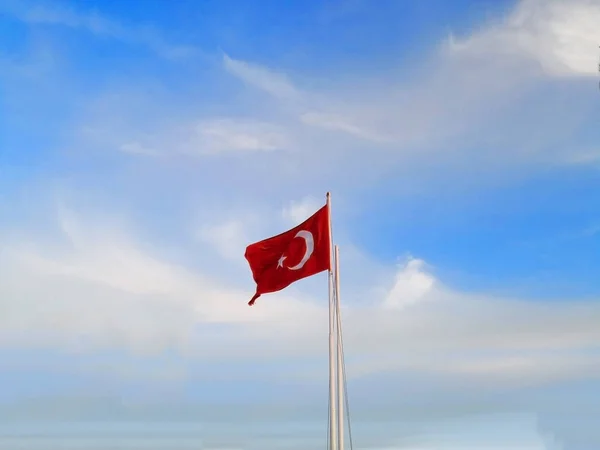 Bandera nacional de Turquía, Turquía-31 de marzo de 2018. El nacional — Foto de Stock