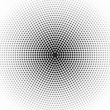Radyal Degrade noktalı, nokta arka plan. Vektör desen, şablon / dijital doku