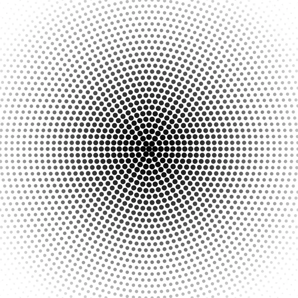 Gradiente radial medio tono, fondo de puntos. Patrón vectorial, plantilla de textura digital — Archivo Imágenes Vectoriales