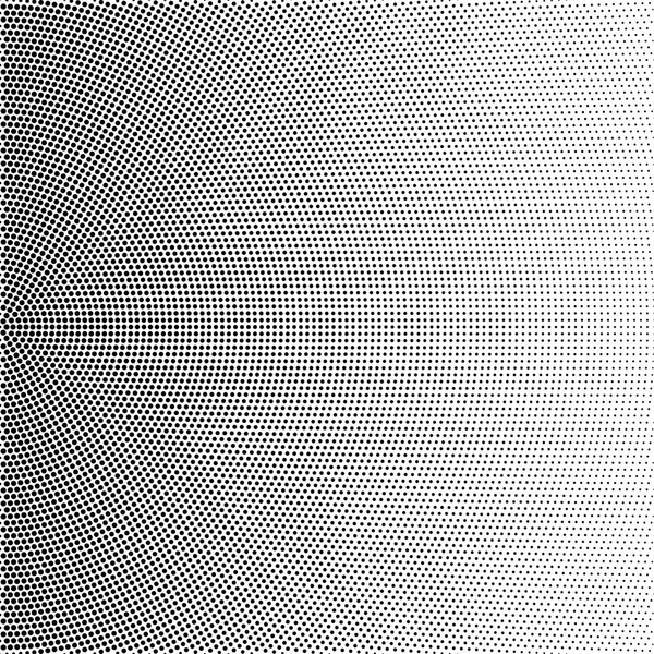 Demi-ton de dégradé radial avec des points noirs. Dotée arrière-plan numérique demi-ton. Modèle vectoriel, modèle de texture. Modèle pour la conception d'impression — Image vectorielle