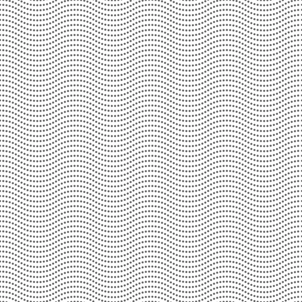 Motif de demi-teinte ondulé. Texture sans couture à partir de points isolés sur fond blanc. Art minimaliste, ornement de ligne pointillée . — Image vectorielle