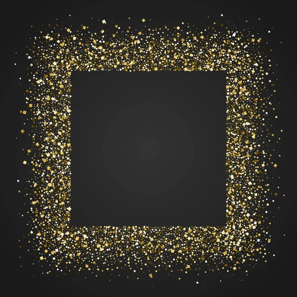 Kare kare ışıltılı toz ile. Altın doku parlayan. Kapak, kitap düzeni, lüks davetiye, Doğum günü veya tatil kartları, sertifika için parlak vektör arka plan