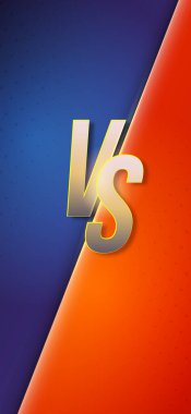 Dövüş ya da yarışma için Versus stili arka plan. Karşıt renklerde altın harfler vs. X boyunda akıllı telefonlar için çizgi roman tarzında vektör geçmişi. Telefon Adresi