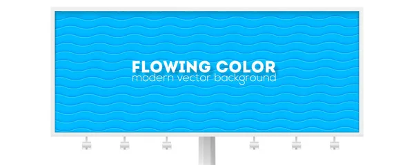 Billboard con sfondo ondulato vettoriale astratto isolato su bianco. Trendy colore blu. — Vettoriale Stock