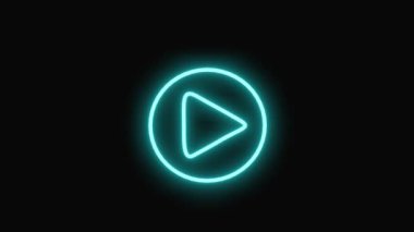 Telefon oynatıcıdan neon notaları ve tiz clef hareketi