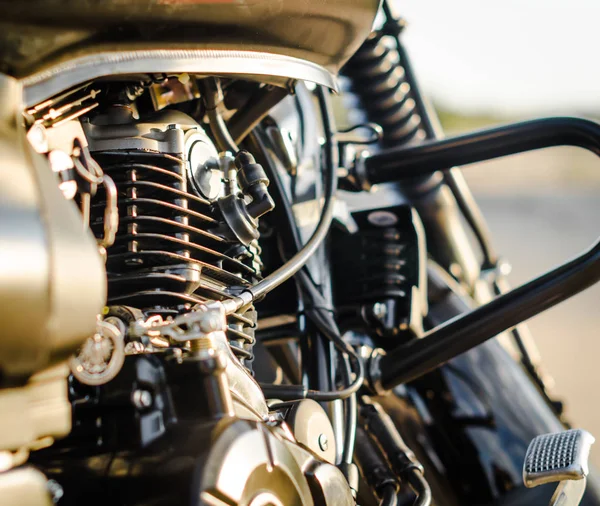 Motorcycle Engine Motorcycle Fuel Tank Close — Stock Photo, Image