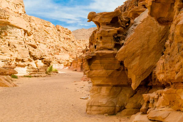 Canyon colorato in Egitto Dahab Sud Sinai — Foto Stock