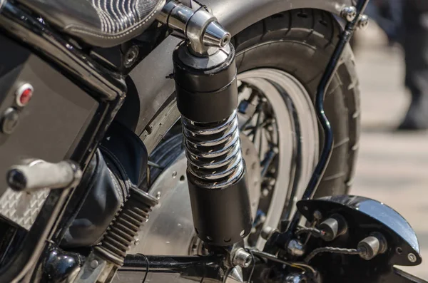 Бобстер подрібнювач мотоцикл заднє колесо крупним планом — стокове фото