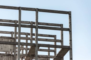 beton bloklardan bir binanın soyut arka plan parçası 