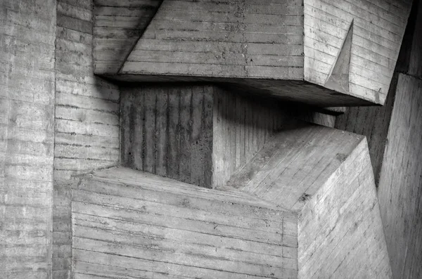 Fragment d'un bâtiment en béton gris — Photo