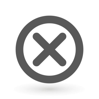 Kutsal kişilerin resmi daire içinde çapraz. Delete olarak, blok Kapat düğmesini vb kullanılabilir. Yuvarlak simge silmek X çapraz bir daire içinde düz ikonik sembolü olduğunu. Web ve yazılım arabirimleri için tasarlanmış