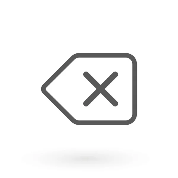 Eliminar Icono Simple Quitar Signo Cancelar Cerrar Símbolo Elementos Diseño — Vector de stock