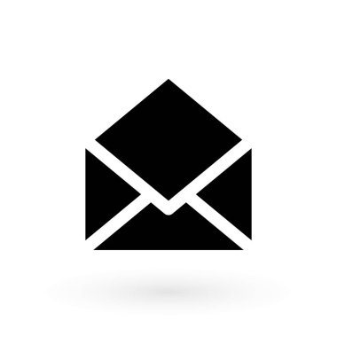 Zarf posta simgesi, vektör illüstrasyonu. Düz tasarım biçimi