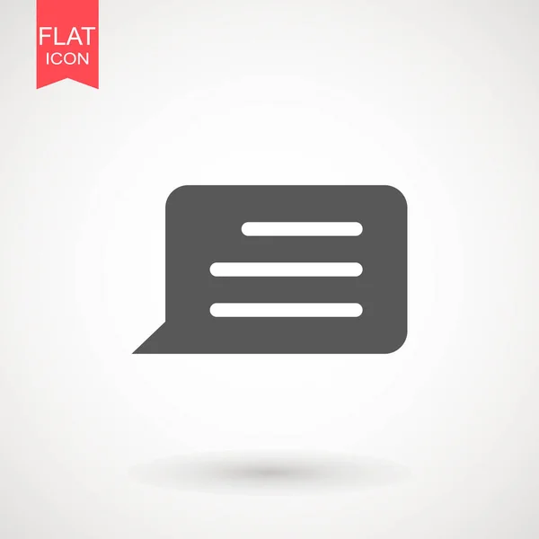 Icône bulle vocale. Chat Vecteur plat. Icône commentaire. Sur fond blanc . — Image vectorielle