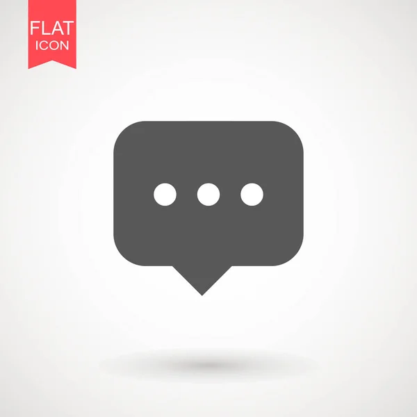 Icône bulle vocale. Chat Vecteur plat. Icône commentaire. Sur fond blanc . — Image vectorielle