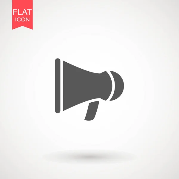 Megaphone Isolated Flat Web Mobile Icon เวกเตอร์สัญลักษณ์องค์ประกอบของปุ่มสัญลักษณ์ภาพเงา ลําโพงเสียงดัง - คาร์บอน . — ภาพเวกเตอร์สต็อก