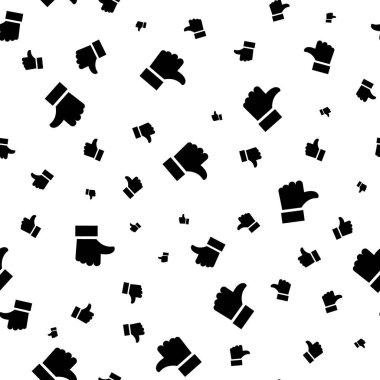 Simge Dikişsiz desen arka plan gibi. İş düz vektör çizim. İşareti sembol desen başparmak