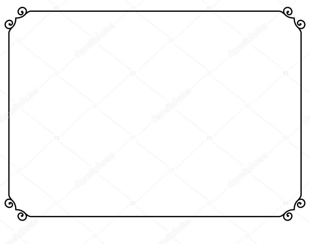 Frame border line page vector vintage simple. Decorative vintage Greeting Card Template. Retro Luxury Invitation . Floral elements for design of monograms, invitations, menus, labels and websites. Graphic elements for design of catalogs and brochures