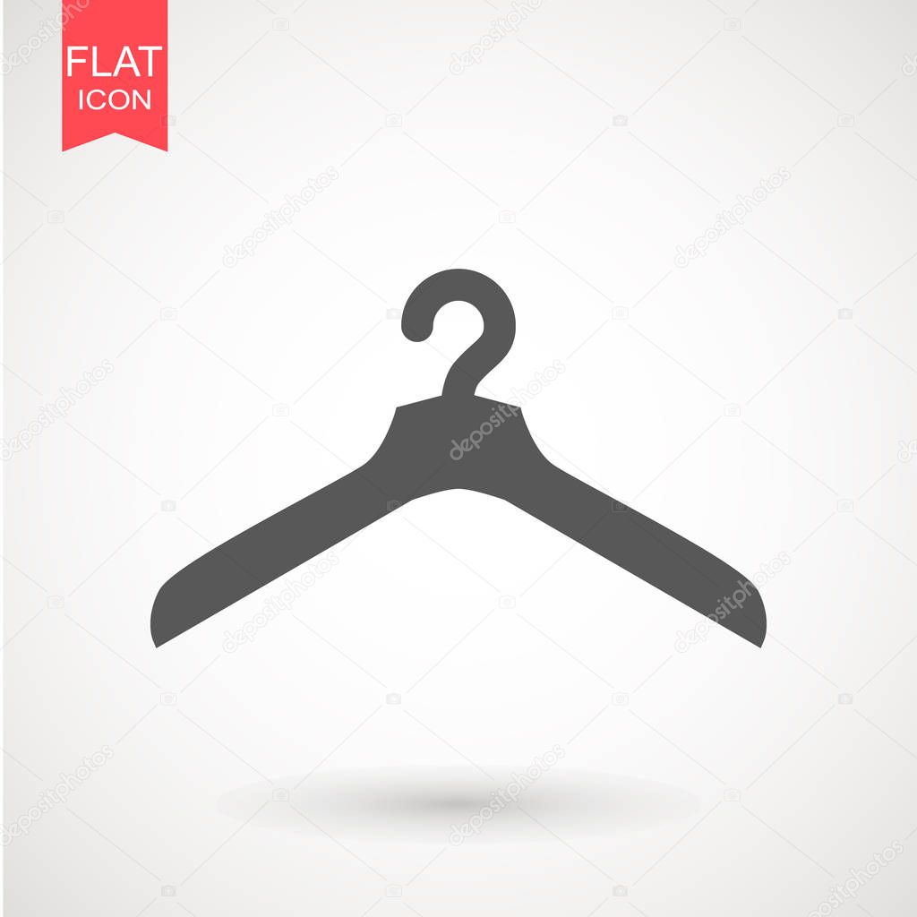 Hanger flat - Vector icon. Hanger icon isolated on white background