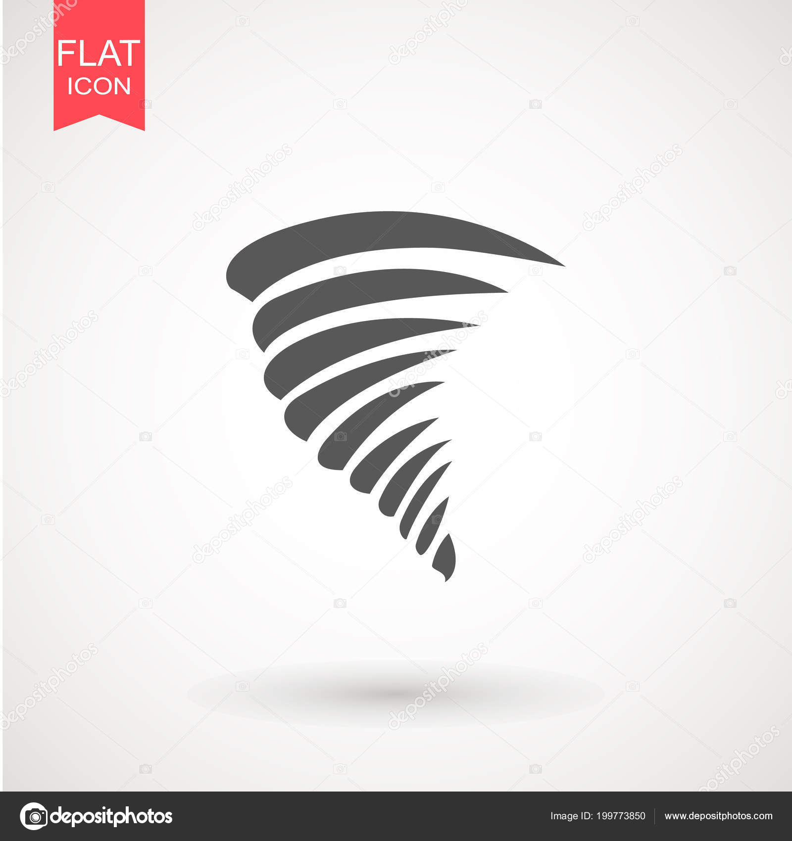 竜巻のアイコン 竜巻嵐アイコンが白い背景に分離されました サイクロン ハリケーンの単純なベクトル図 ストックベクター C Aygunaliyeva