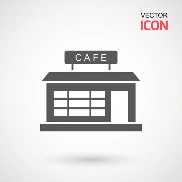 Ícone do vetor Cafe. Vector. Símbolo simples. Pictograma de ilustração — Vetor de Stock