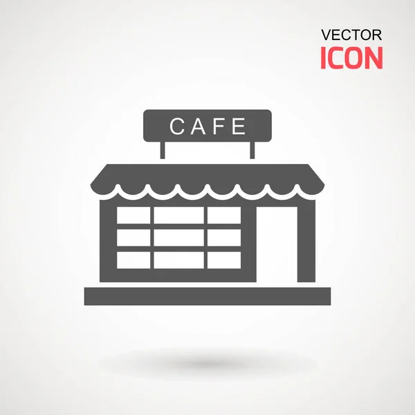 Ícone do vetor Cafe. Vector. Símbolo simples. Pictograma de ilustração — Vetor de Stock