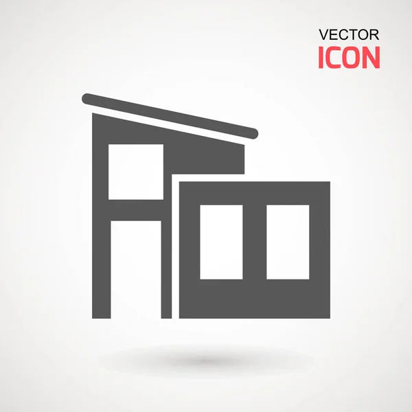 Casa Icon Vector Símbolo Chato Simples Pictograma Ilustração — Vetor de Stock