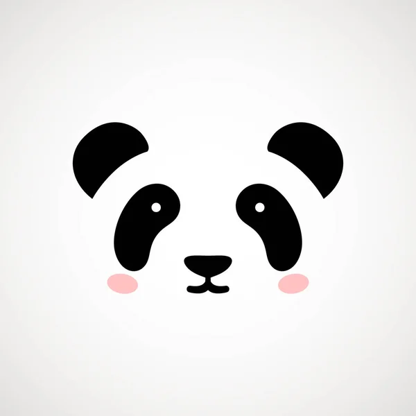 Cute panda face. Vector illustration panda bear . Logo design template. Animal Logotype concept icon. — Stock Vector