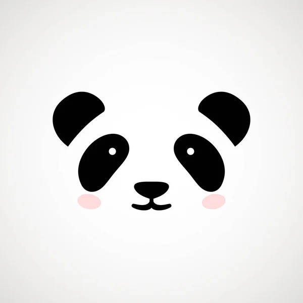 Bonita cara de panda. Ilustración vectorial oso panda. Plantilla de diseño de logotipo. Animal Logotipo icono concepto . — Archivo Imágenes Vectoriales