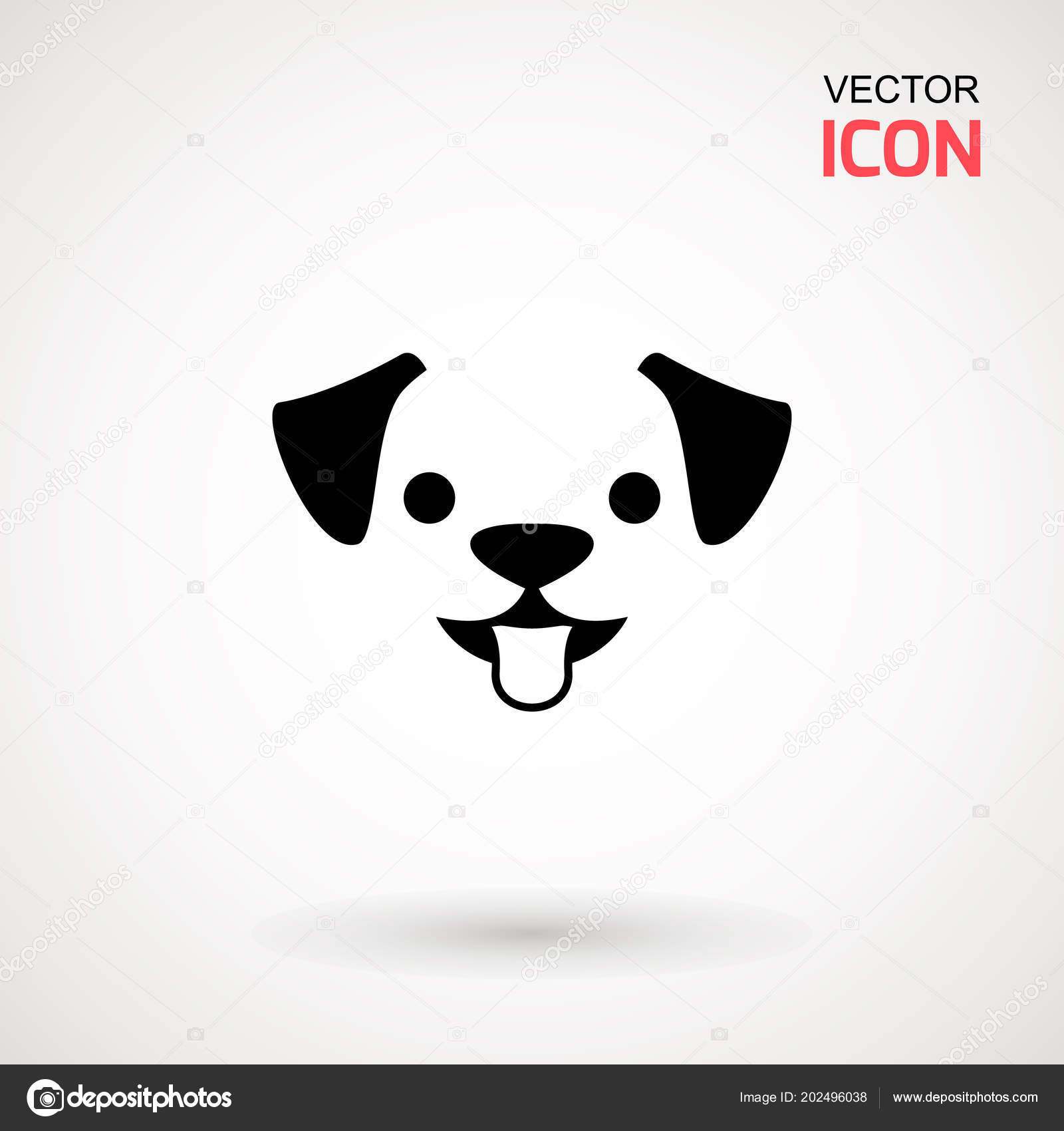 dog head vector