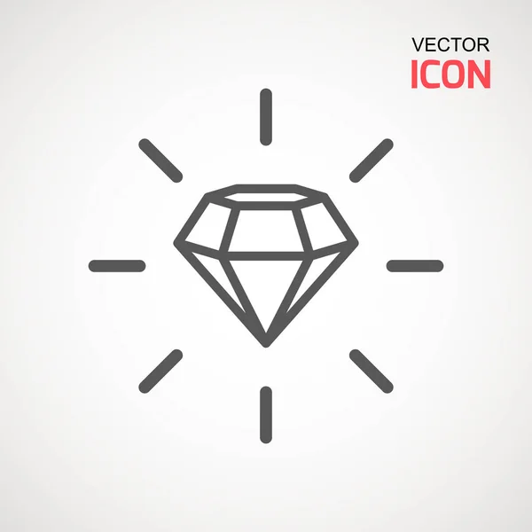Diamond Icon Vector Icône Diamant Symbole Bijoux Pierre Précieuse Élément — Image vectorielle
