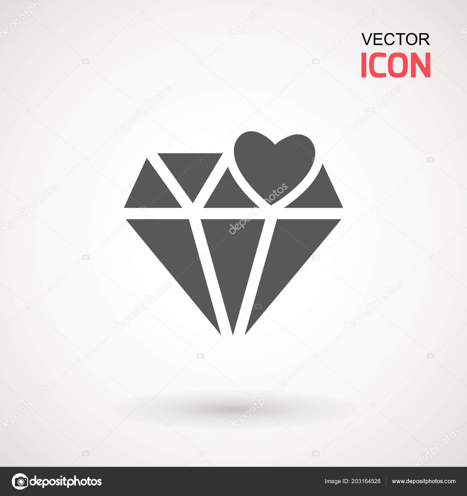 Download Diamond Icon Vector Diamond Heart Sign Icon Jewelry Symbol ...