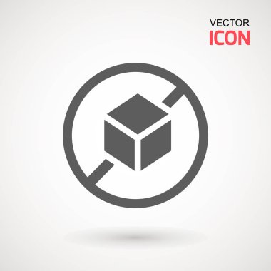 Şekersiz vektör simgesi yok. Şeker eklenmemiş ürün paketi tasarımı için daire simgesindeki vektör şeker küpleri