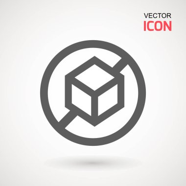 Şekersiz vektör simgesi yok. Şeker eklenmemiş ürün paketi tasarımı için daire simgesindeki vektör şeker küpleri